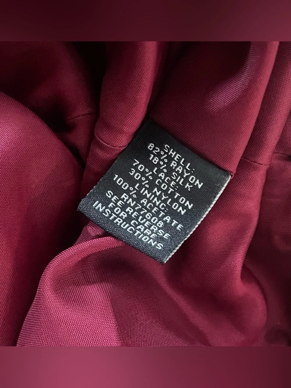J. Peterman Answered Prayers Crushed Red Velvet Dress in Garnet Red, Size 4
